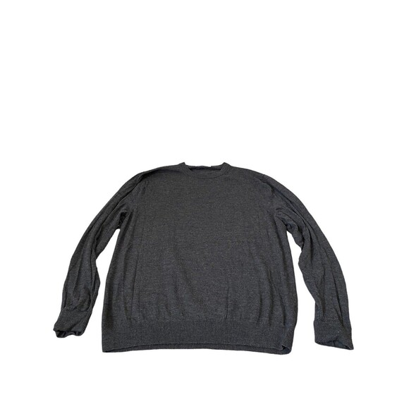 Everlane Sweater Mens XL Crew Neck Pullover Gray 100% Wool Preppy Casual Adult - Picture 6 of 9